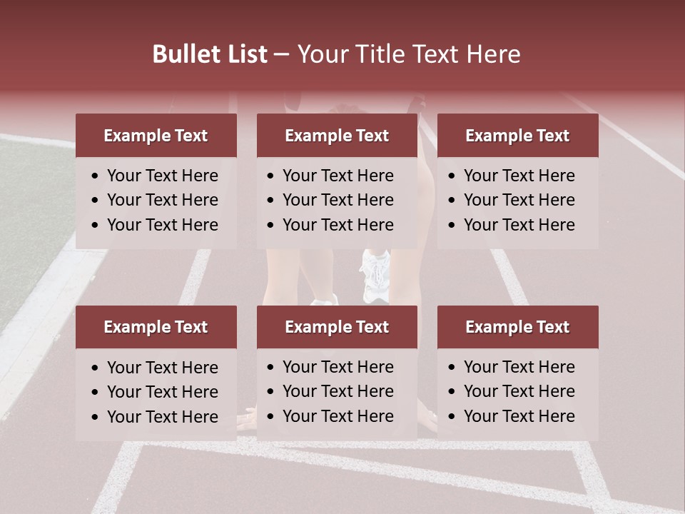 A Pretty Woman At The Starting Line Ready To Race PowerPoint Template
