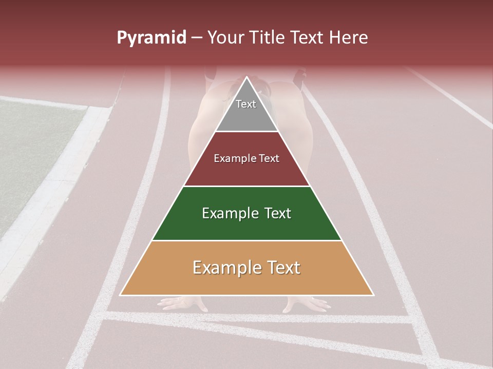 A Pretty Woman At The Starting Line Ready To Race PowerPoint Template