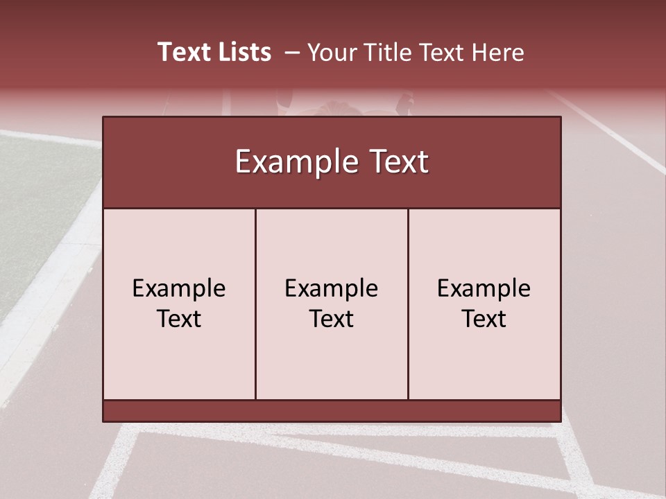 A Pretty Woman At The Starting Line Ready To Race PowerPoint Template