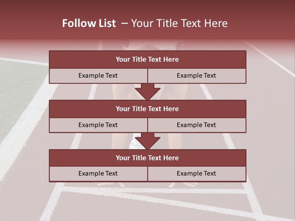 A Pretty Woman At The Starting Line Ready To Race PowerPoint Template