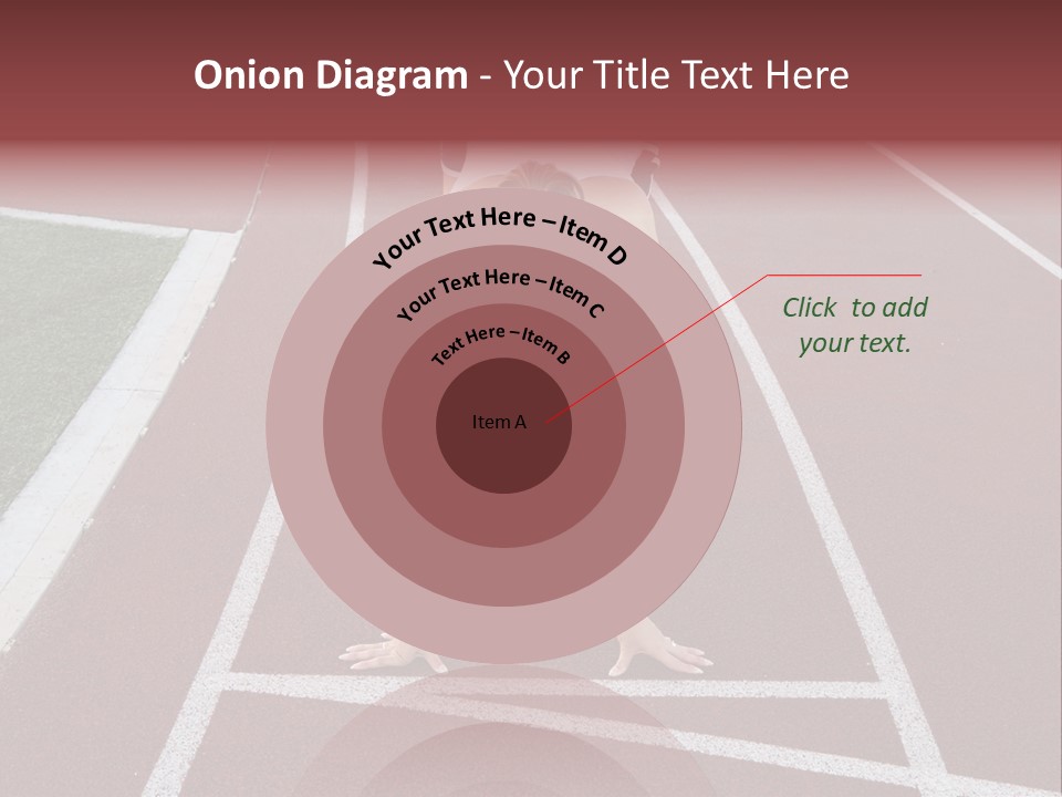 A Pretty Woman At The Starting Line Ready To Race PowerPoint Template