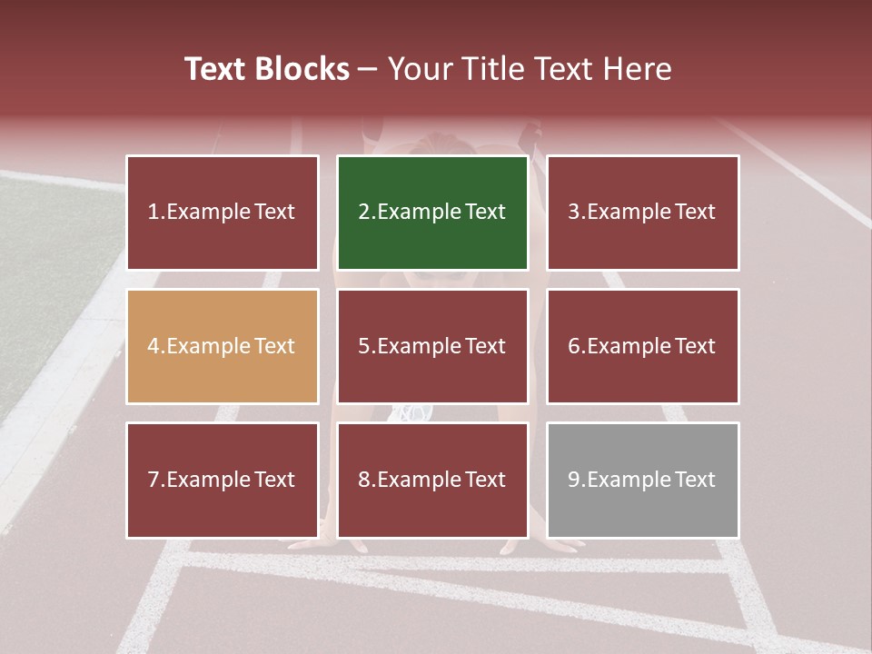 A Pretty Woman At The Starting Line Ready To Race PowerPoint Template