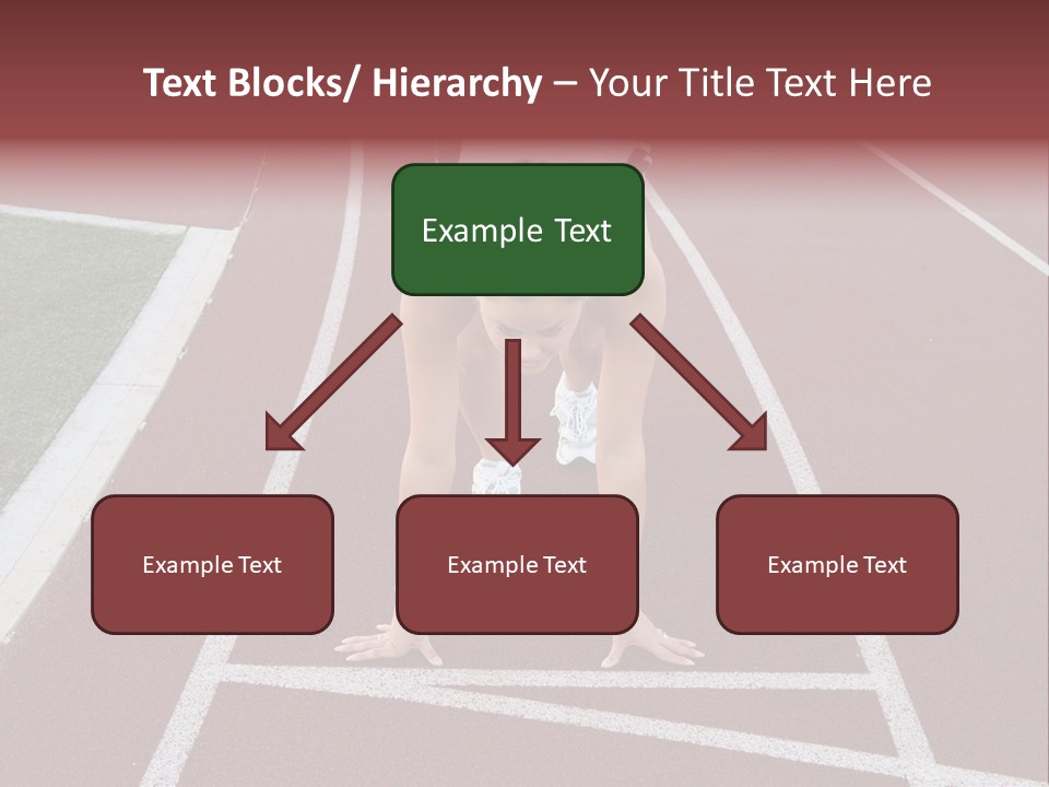 A Pretty Woman At The Starting Line Ready To Race PowerPoint Template