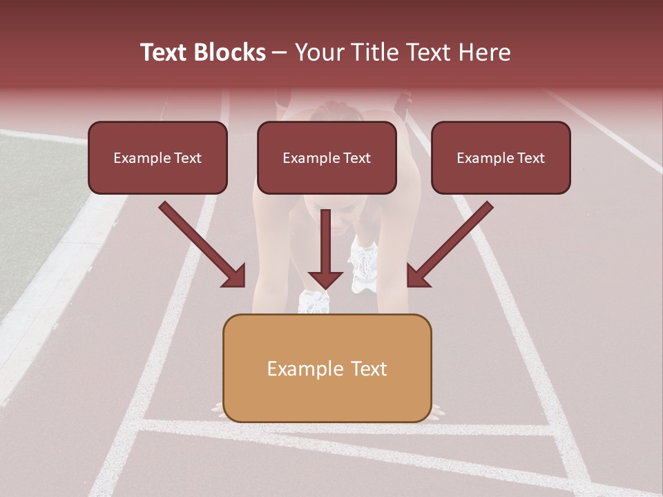 A Pretty Woman At The Starting Line Ready To Race PowerPoint Template