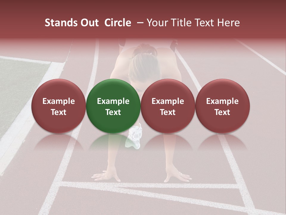 A Pretty Woman At The Starting Line Ready To Race PowerPoint Template