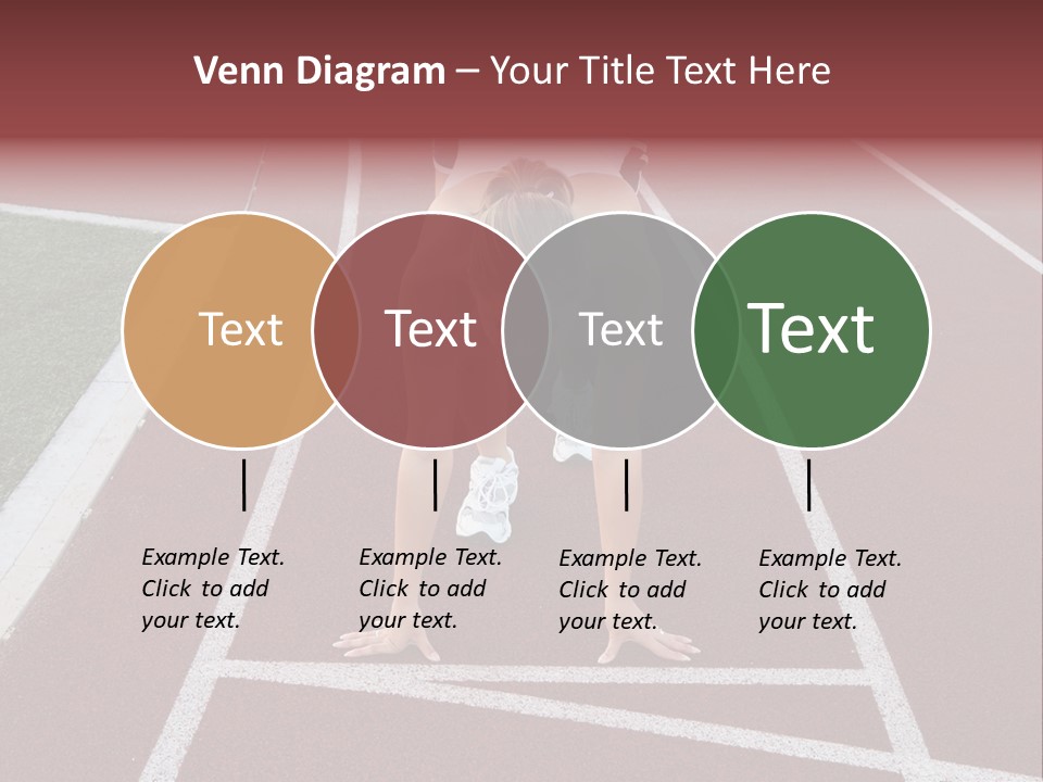 A Pretty Woman At The Starting Line Ready To Race PowerPoint Template