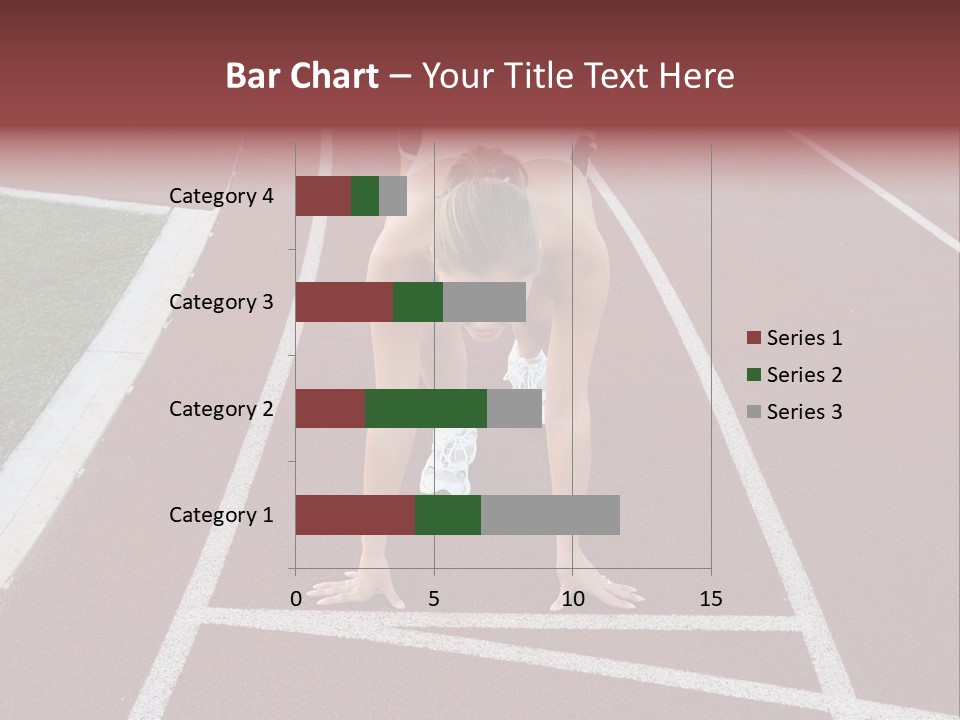 A Pretty Woman At The Starting Line Ready To Race PowerPoint Template
