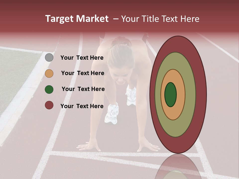 A Pretty Woman At The Starting Line Ready To Race PowerPoint Template