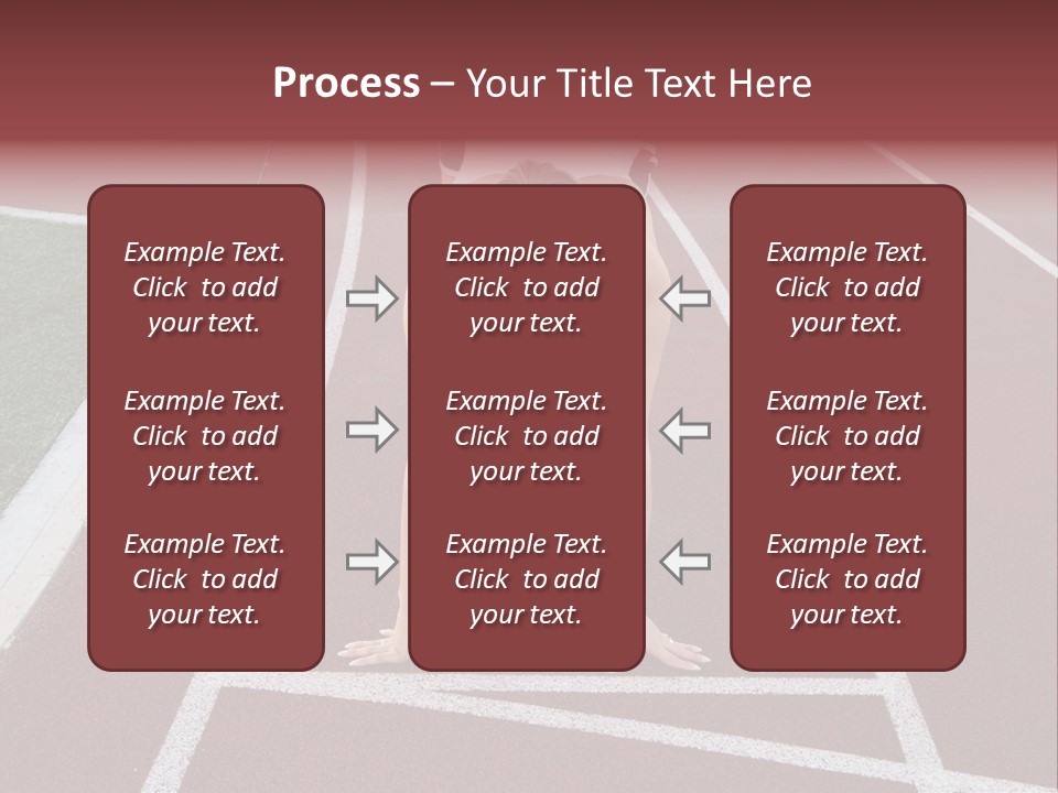 A Pretty Woman At The Starting Line Ready To Race PowerPoint Template