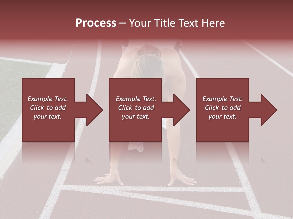 A Pretty Woman At The Starting Line Ready To Race PowerPoint Template
