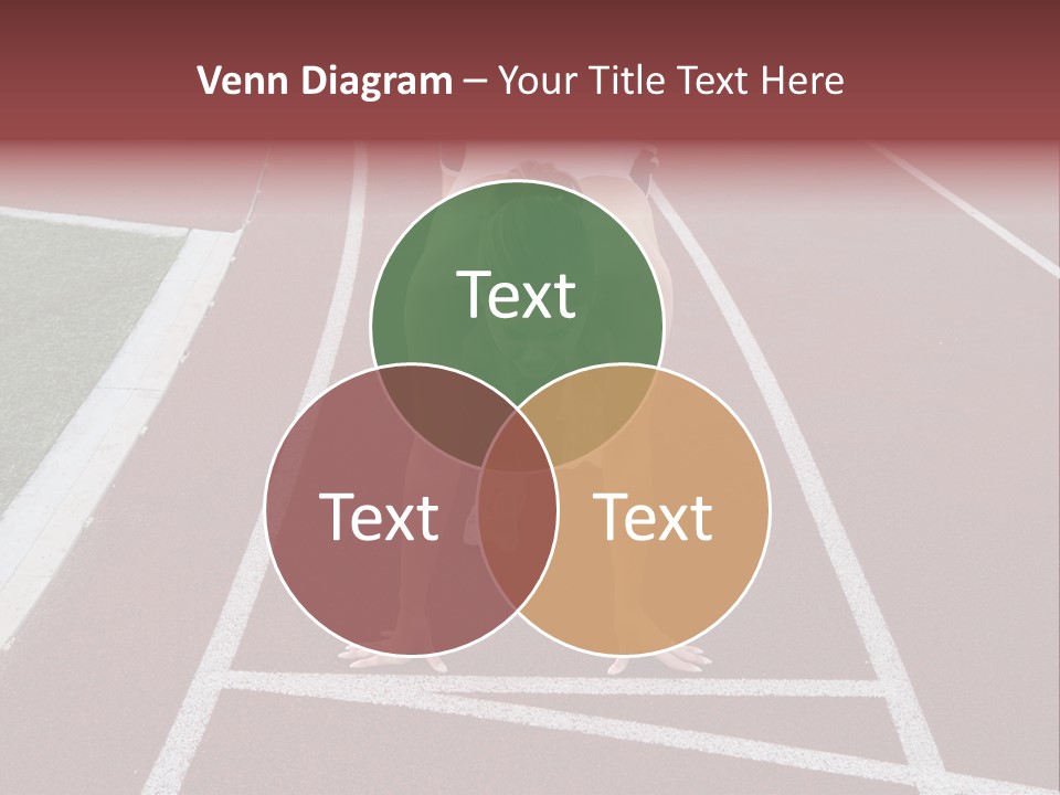 A Pretty Woman At The Starting Line Ready To Race PowerPoint Template