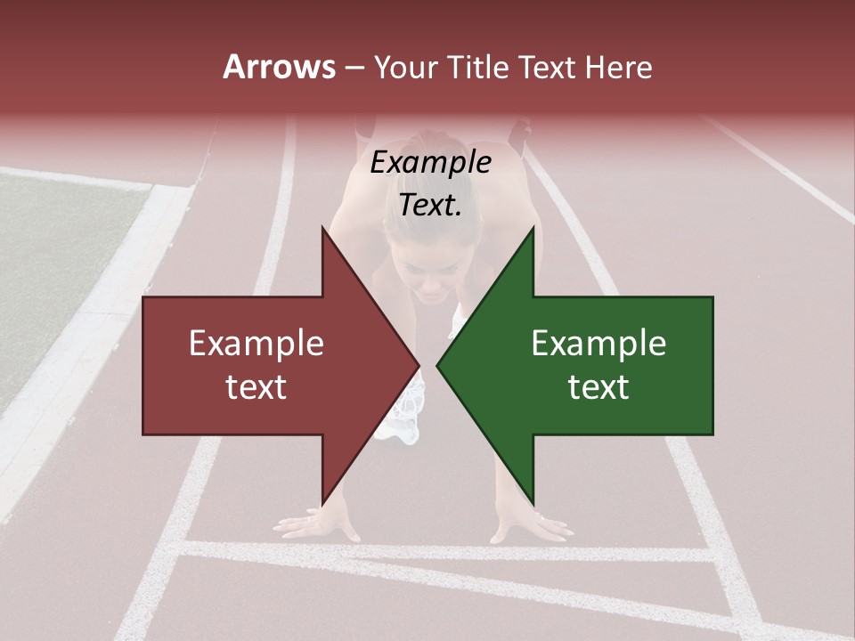 A Pretty Woman At The Starting Line Ready To Race PowerPoint Template