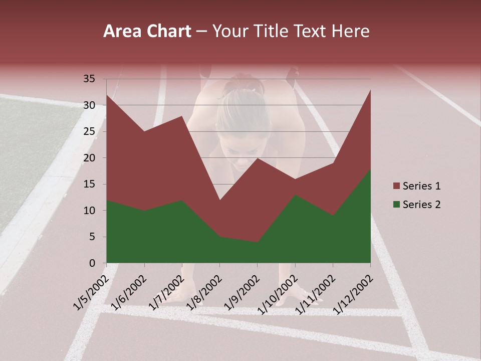 A Pretty Woman At The Starting Line Ready To Race PowerPoint Template