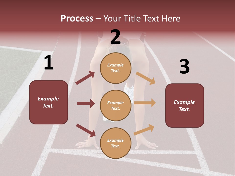 A Pretty Woman At The Starting Line Ready To Race PowerPoint Template