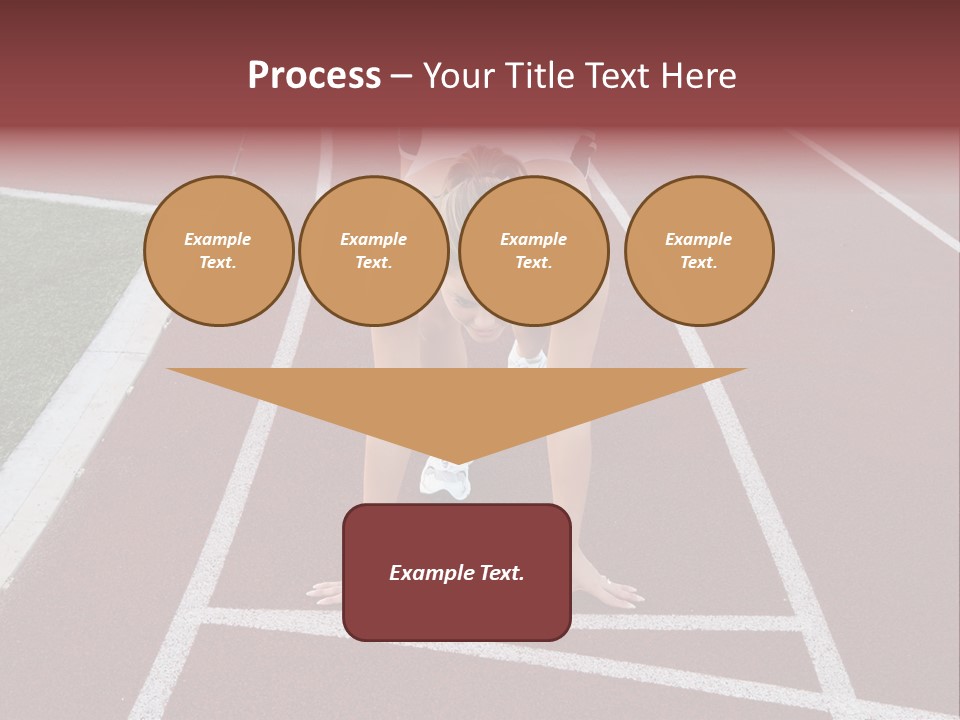 A Pretty Woman At The Starting Line Ready To Race PowerPoint Template