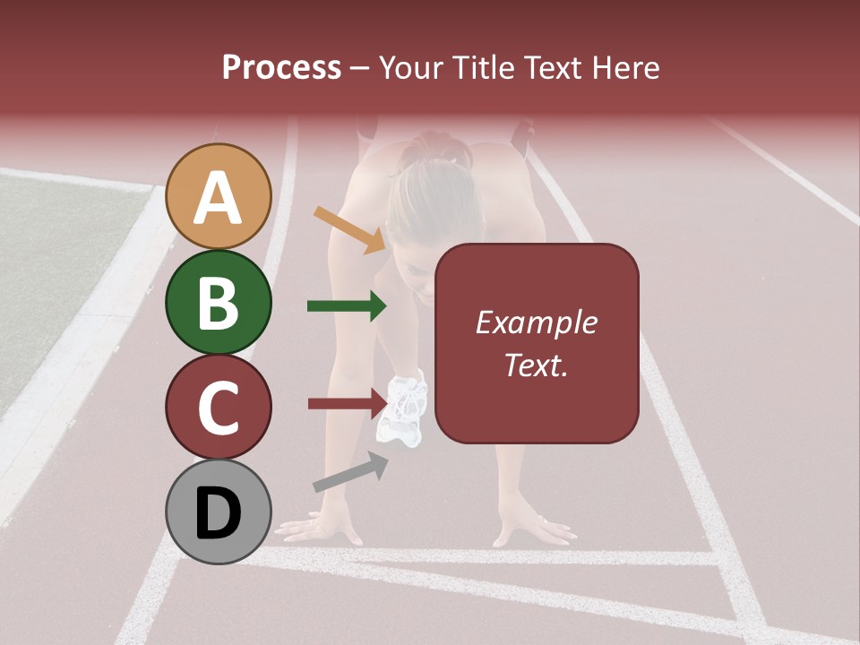 A Pretty Woman At The Starting Line Ready To Race PowerPoint Template