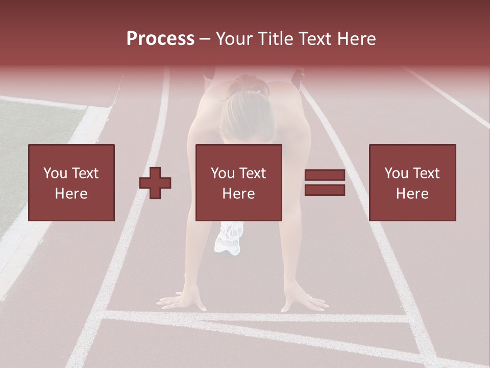 A Pretty Woman At The Starting Line Ready To Race PowerPoint Template