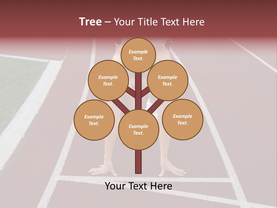 A Pretty Woman At The Starting Line Ready To Race PowerPoint Template