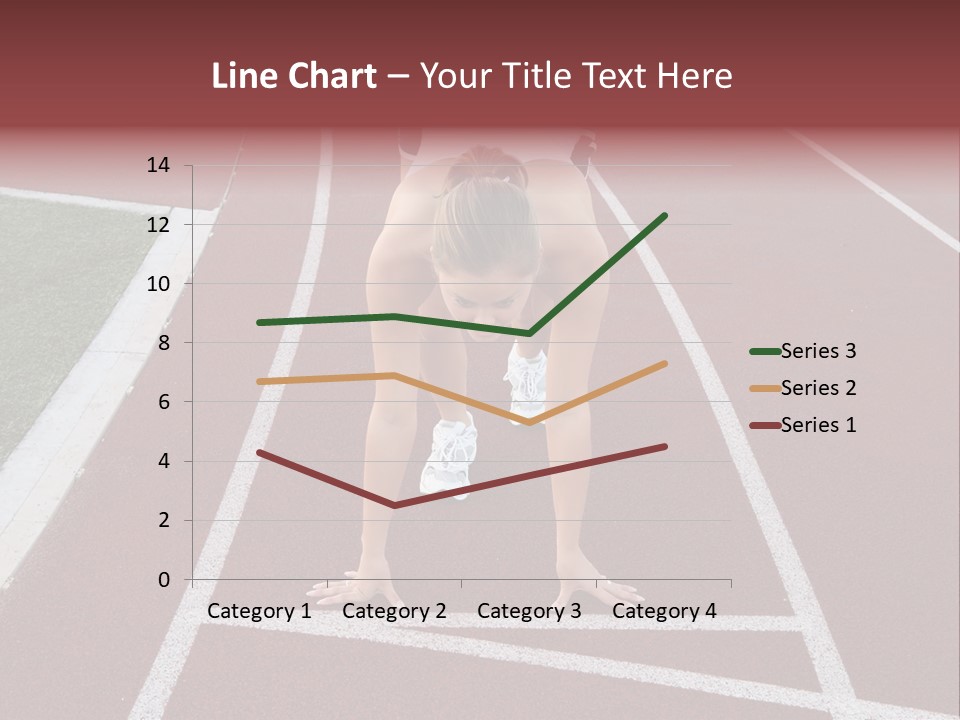 A Pretty Woman At The Starting Line Ready To Race PowerPoint Template