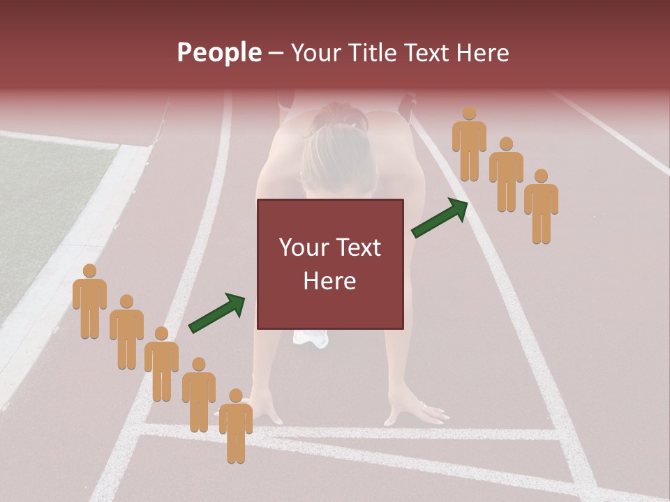 A Pretty Woman At The Starting Line Ready To Race PowerPoint Template