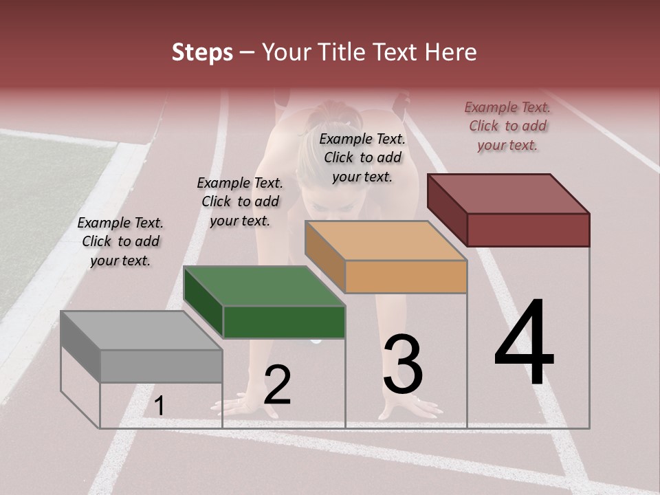 A Pretty Woman At The Starting Line Ready To Race PowerPoint Template