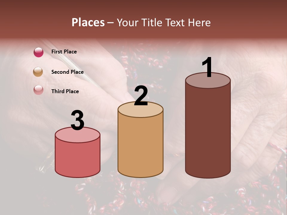 Senior Or Grandmother's Hands Crocheting PowerPoint Template