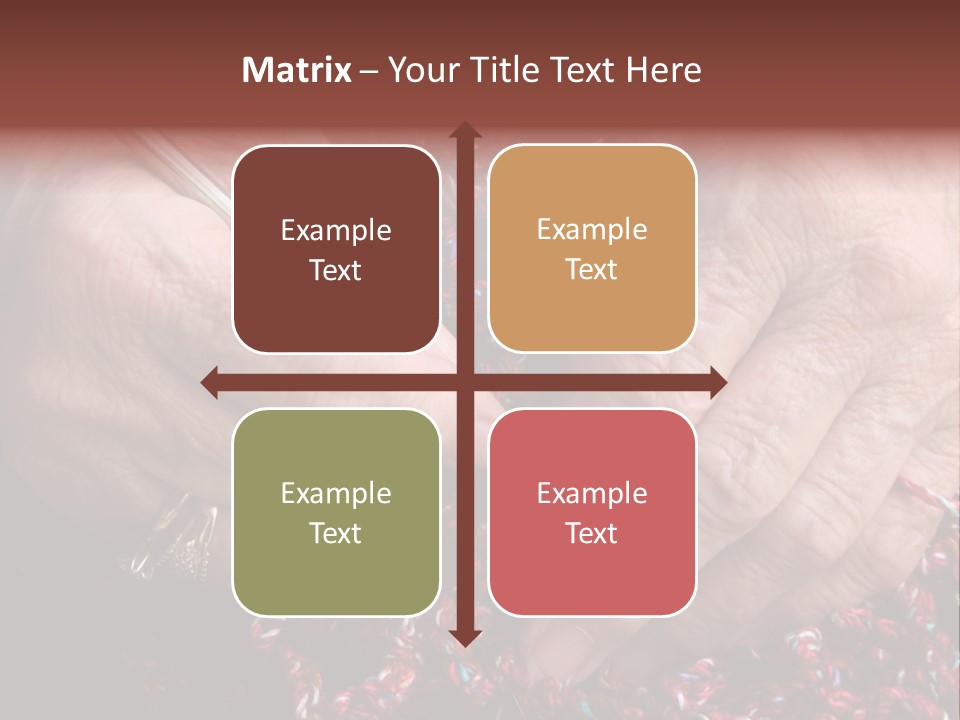 Senior Or Grandmother's Hands Crocheting PowerPoint Template