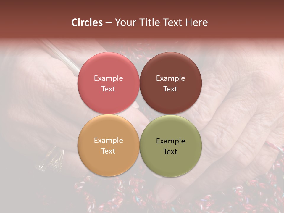 Senior Or Grandmother's Hands Crocheting PowerPoint Template