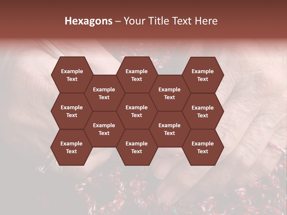 Senior Or Grandmother's Hands Crocheting PowerPoint Template