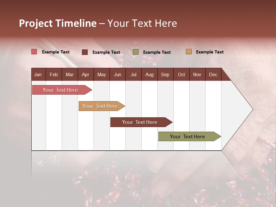 Senior Or Grandmother's Hands Crocheting PowerPoint Template