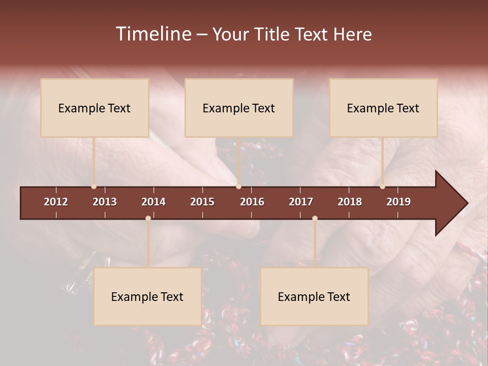 Senior Or Grandmother's Hands Crocheting PowerPoint Template