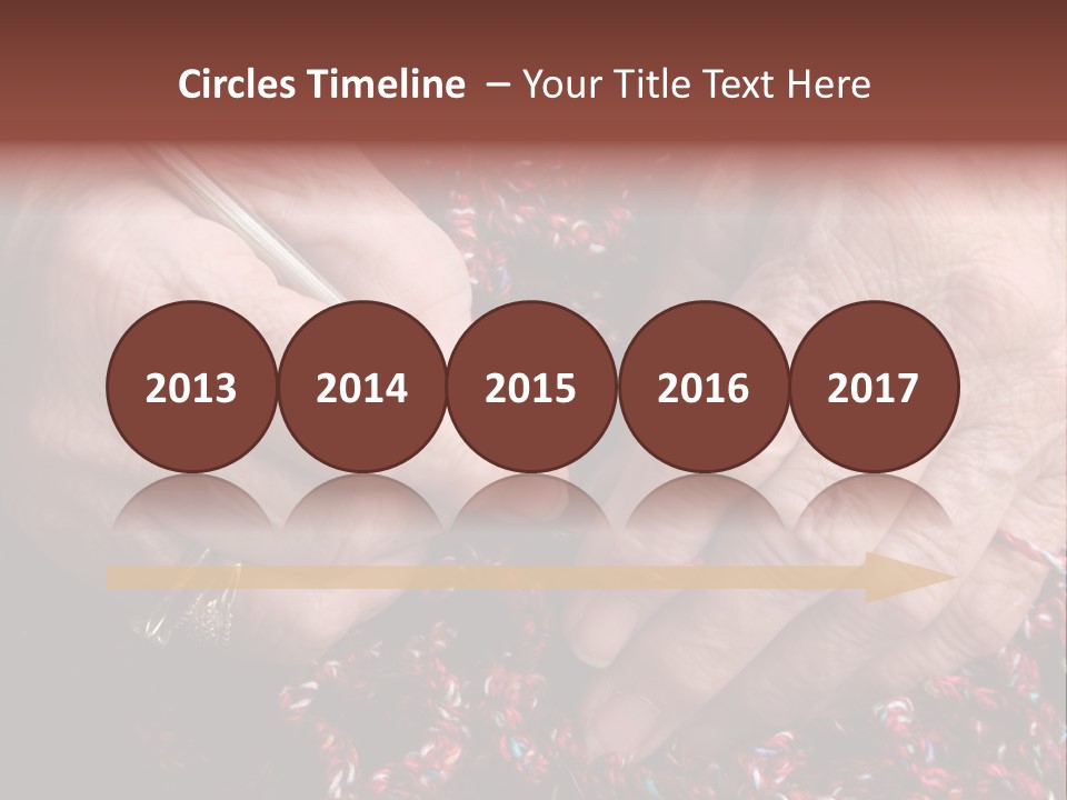 Senior Or Grandmother's Hands Crocheting PowerPoint Template