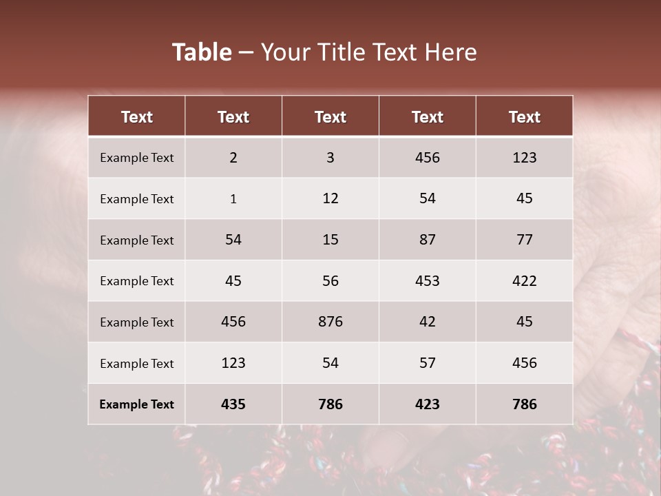Senior Or Grandmother's Hands Crocheting PowerPoint Template