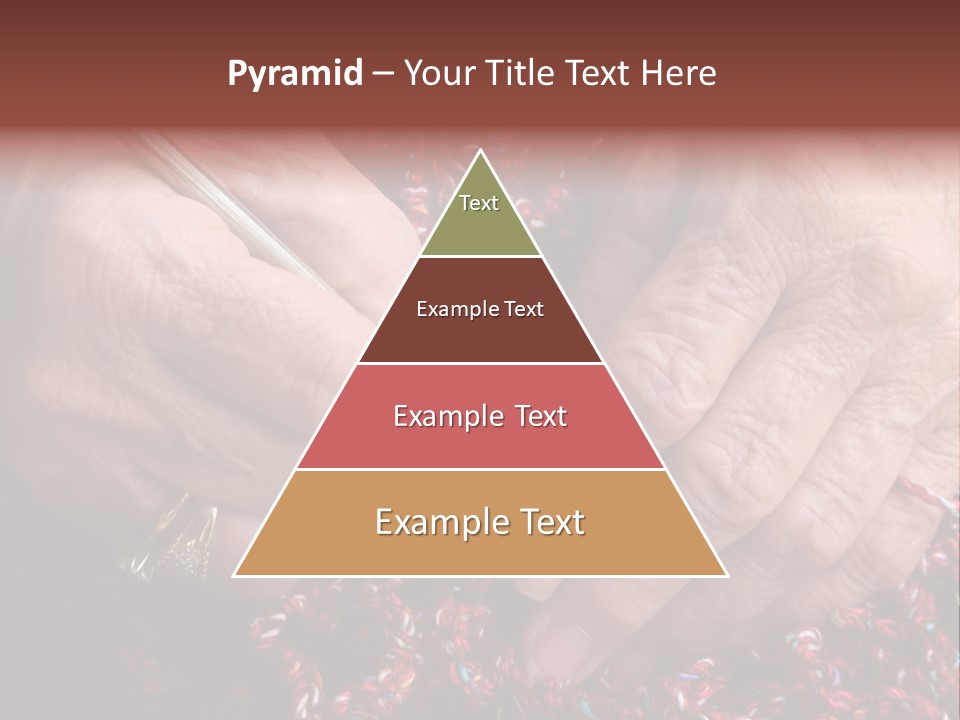 Senior Or Grandmother's Hands Crocheting PowerPoint Template