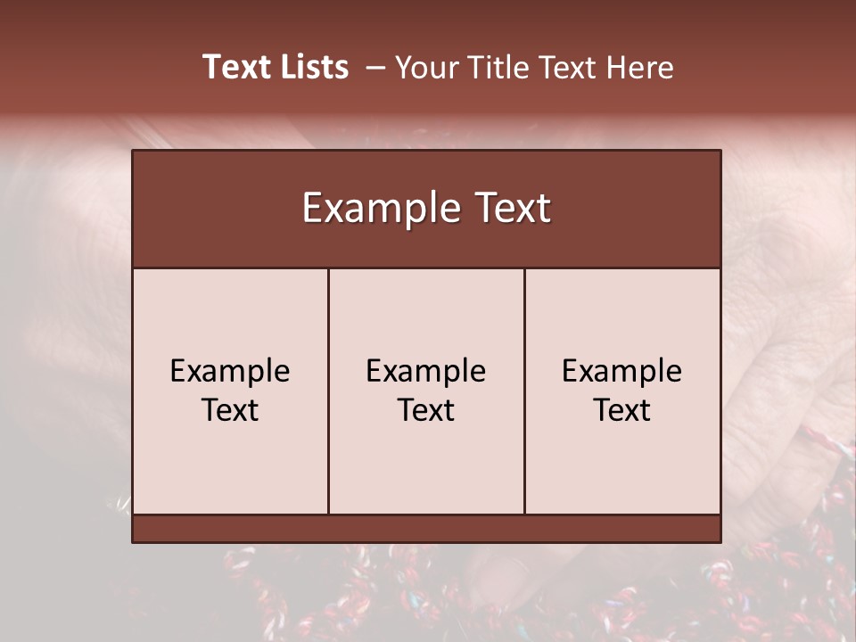 Senior Or Grandmother's Hands Crocheting PowerPoint Template