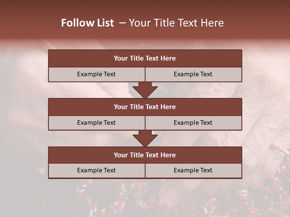 Senior Or Grandmother's Hands Crocheting PowerPoint Template