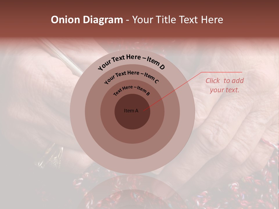 Senior Or Grandmother's Hands Crocheting PowerPoint Template