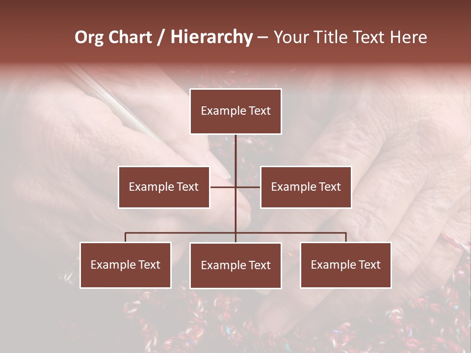 Senior Or Grandmother's Hands Crocheting PowerPoint Template