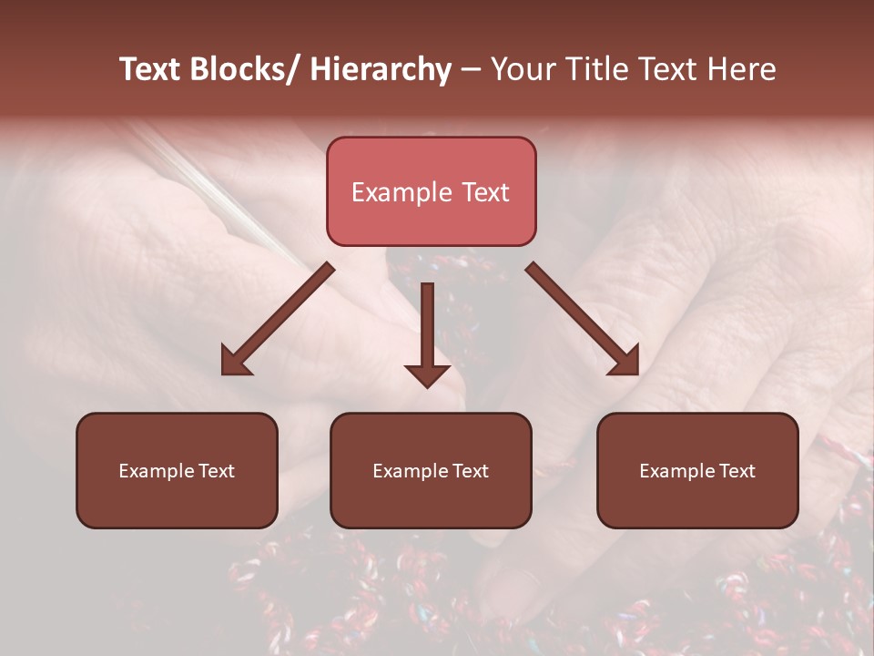 Senior Or Grandmother's Hands Crocheting PowerPoint Template