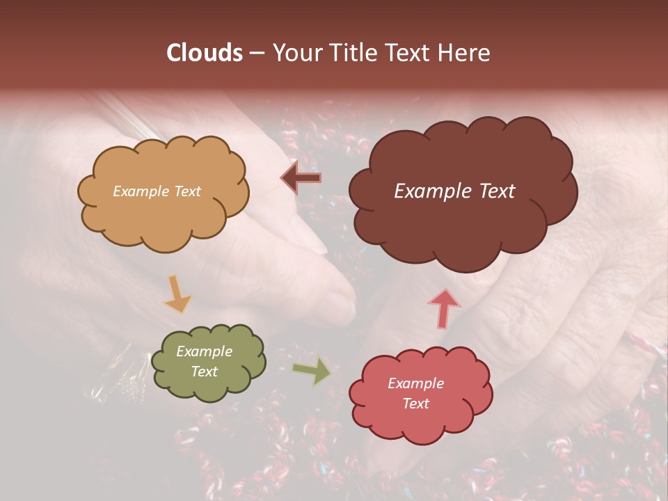 Senior Or Grandmother's Hands Crocheting PowerPoint Template