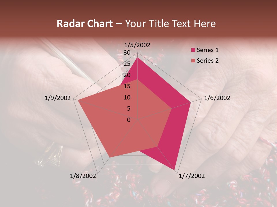 Senior Or Grandmother's Hands Crocheting PowerPoint Template