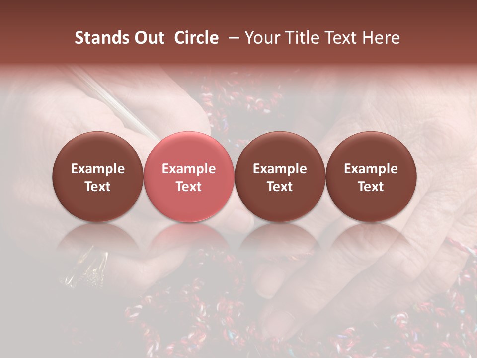 Senior Or Grandmother's Hands Crocheting PowerPoint Template