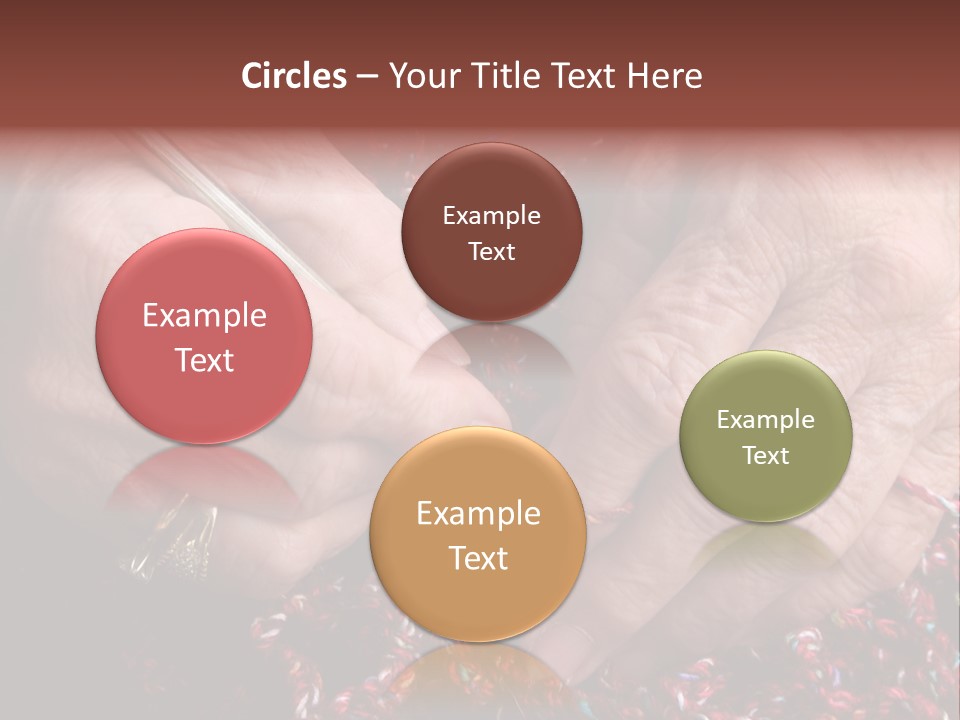 Senior Or Grandmother's Hands Crocheting PowerPoint Template