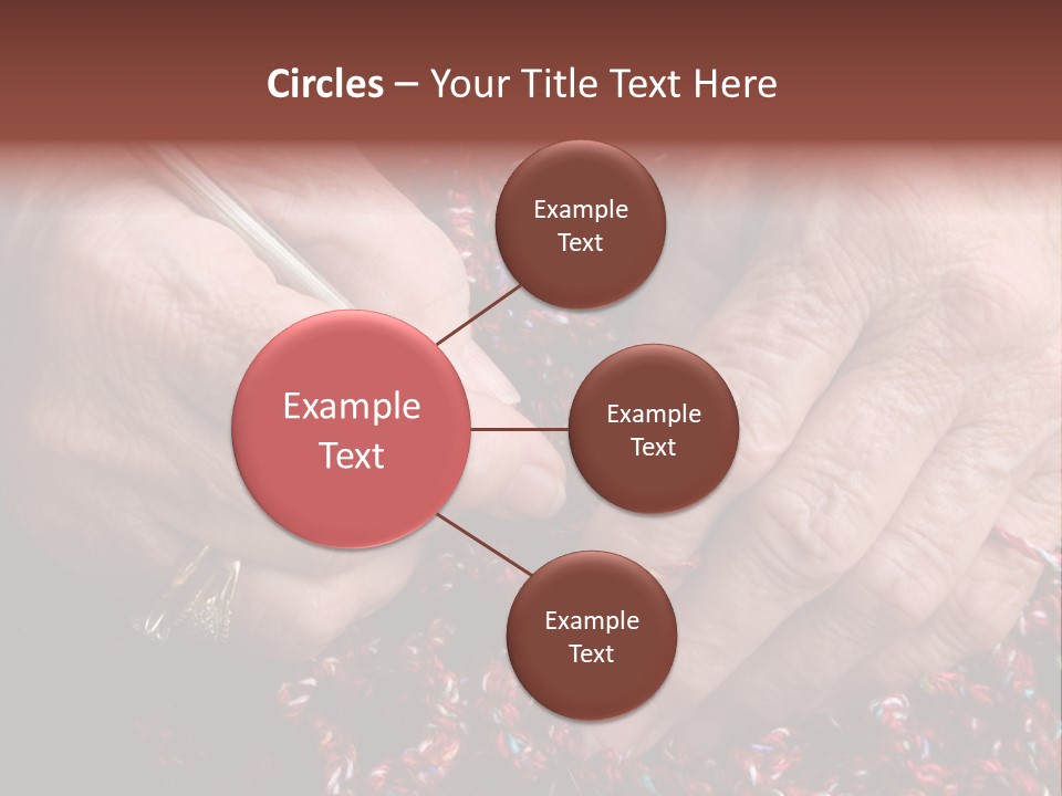 Senior Or Grandmother's Hands Crocheting PowerPoint Template