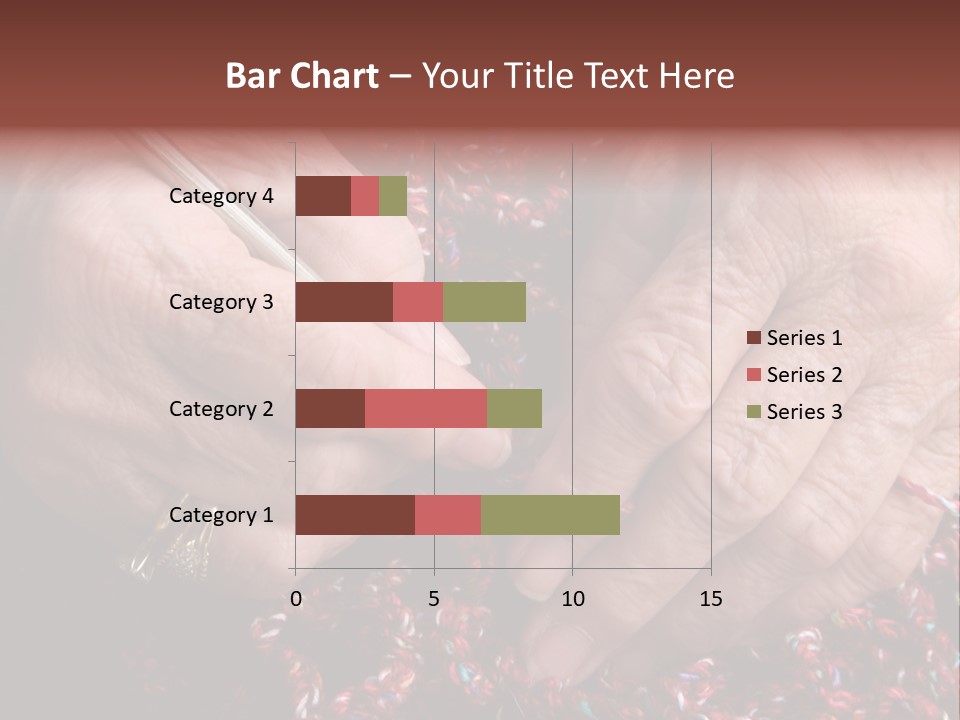 Senior Or Grandmother's Hands Crocheting PowerPoint Template