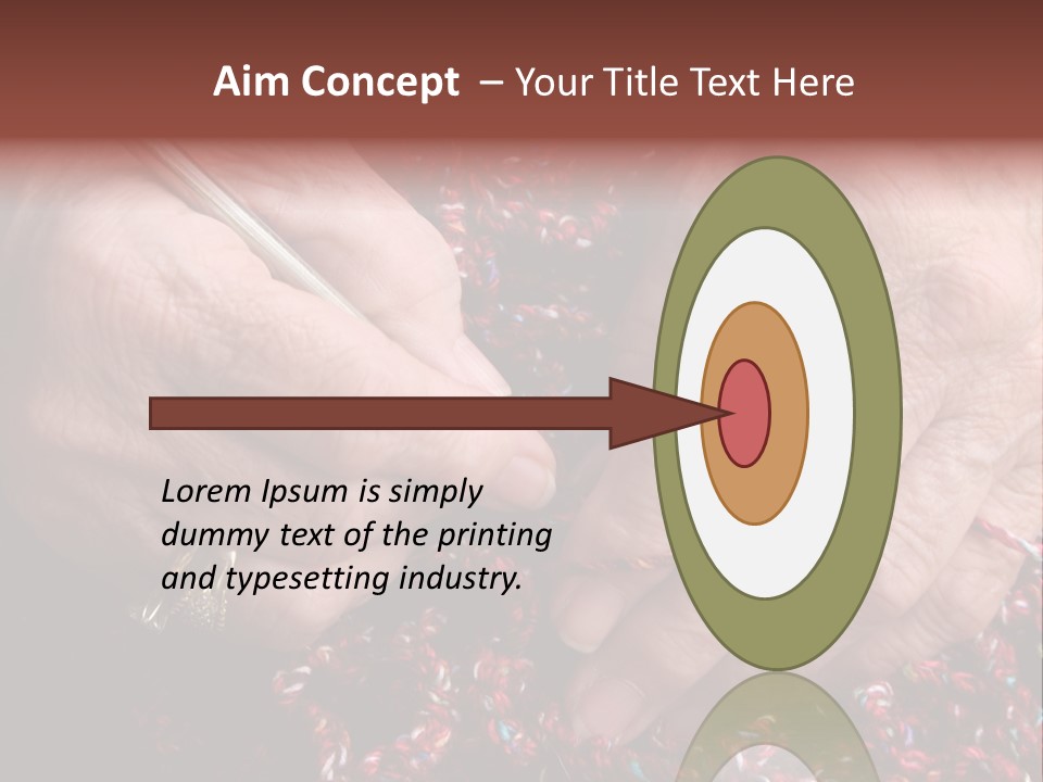 Senior Or Grandmother's Hands Crocheting PowerPoint Template