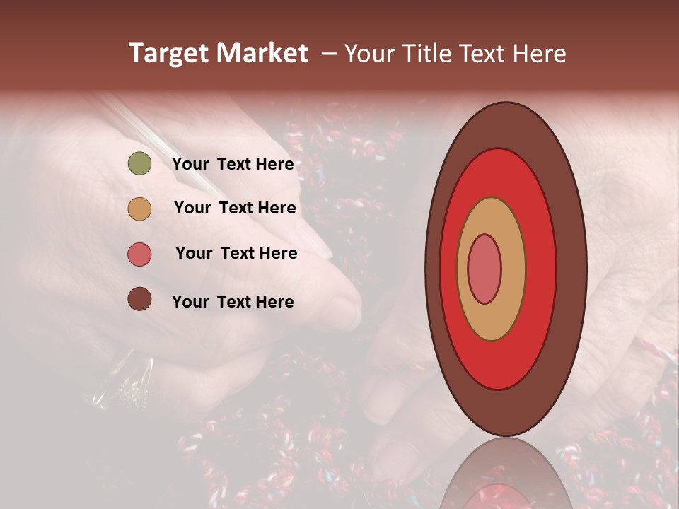 Senior Or Grandmother's Hands Crocheting PowerPoint Template