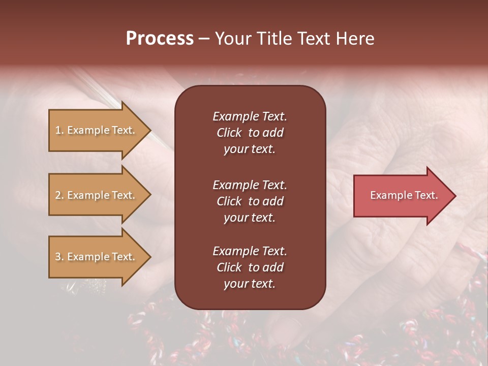 Senior Or Grandmother's Hands Crocheting PowerPoint Template