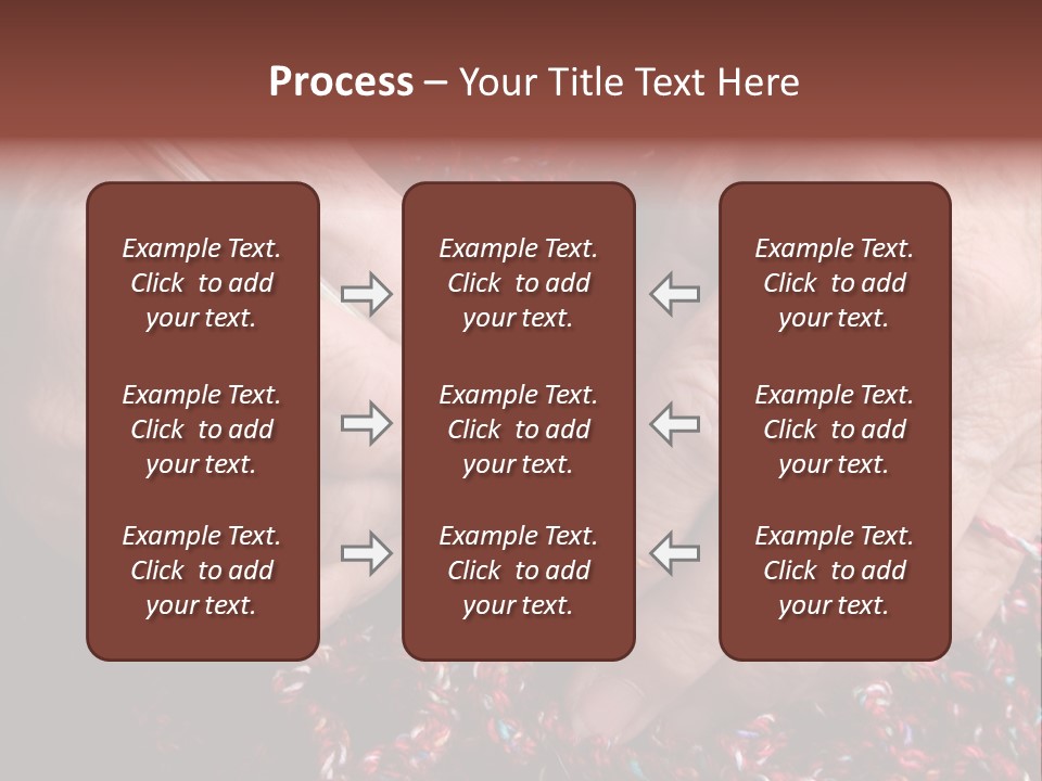 Senior Or Grandmother's Hands Crocheting PowerPoint Template