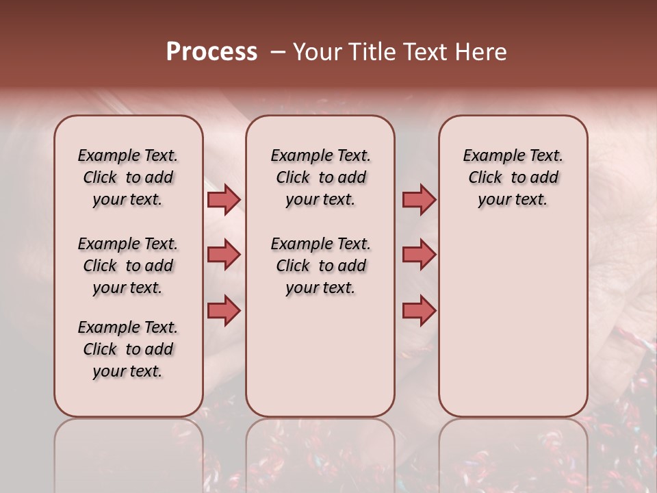Senior Or Grandmother's Hands Crocheting PowerPoint Template